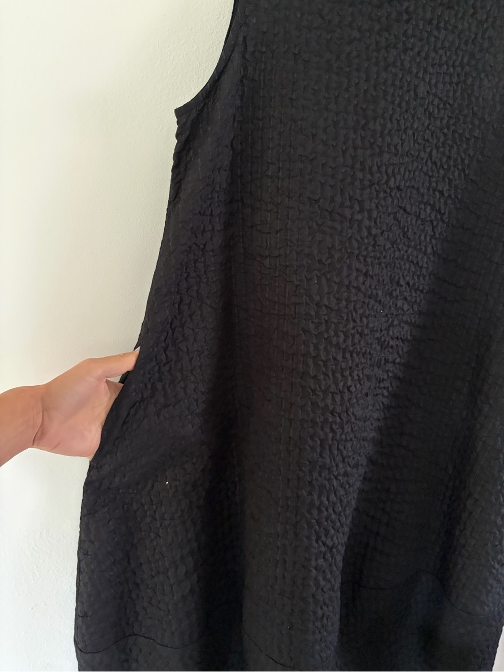 IC Collection Black Organza Stand Collar Sleeveless Balloon Dress Size Large - Picture 4 of 13